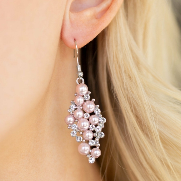 Paparazzi Earrings - Famous Fashion Pink - Picture 2 of 3